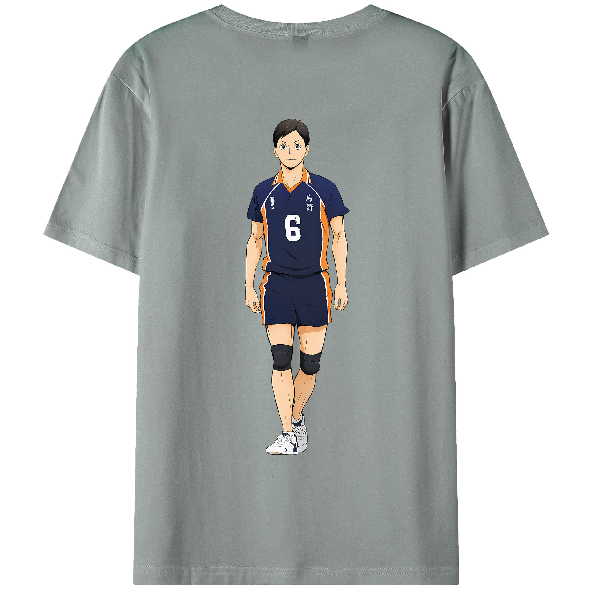 （画像用） ハイキュー!! Haikyu!! 綿100％ メンズ半袖Tシャツ（バックプリント） 通気性